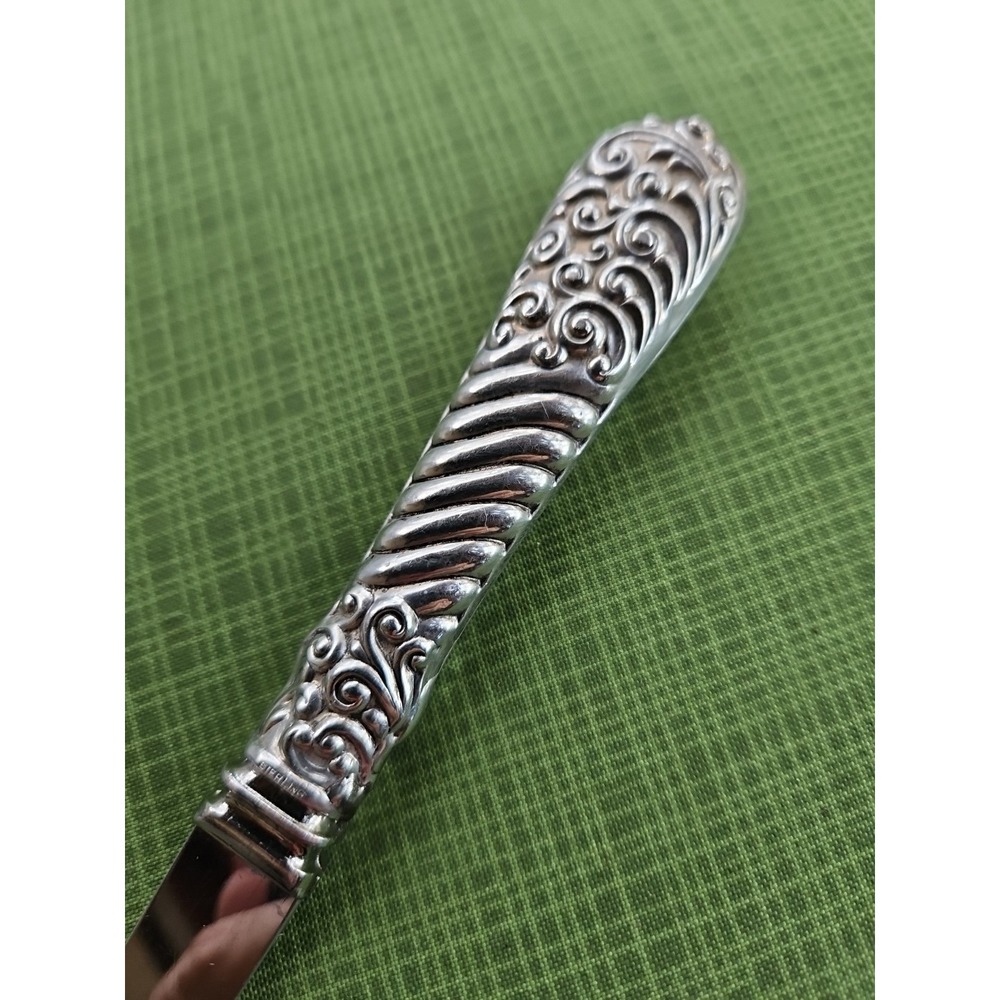 Gorham Sterling Silver Letter Opener Repousse Baroque Swirls Vintage 8.75"